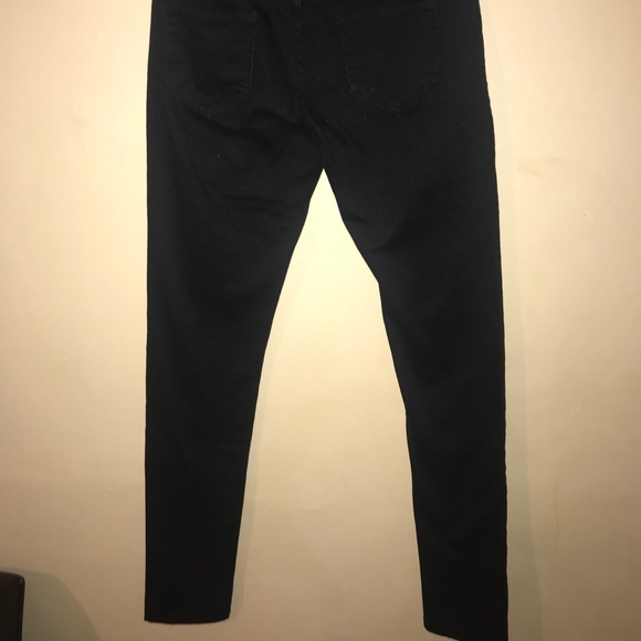 3/4 Mid-Rise Black Skinny Jeans - Picture 3 of 6